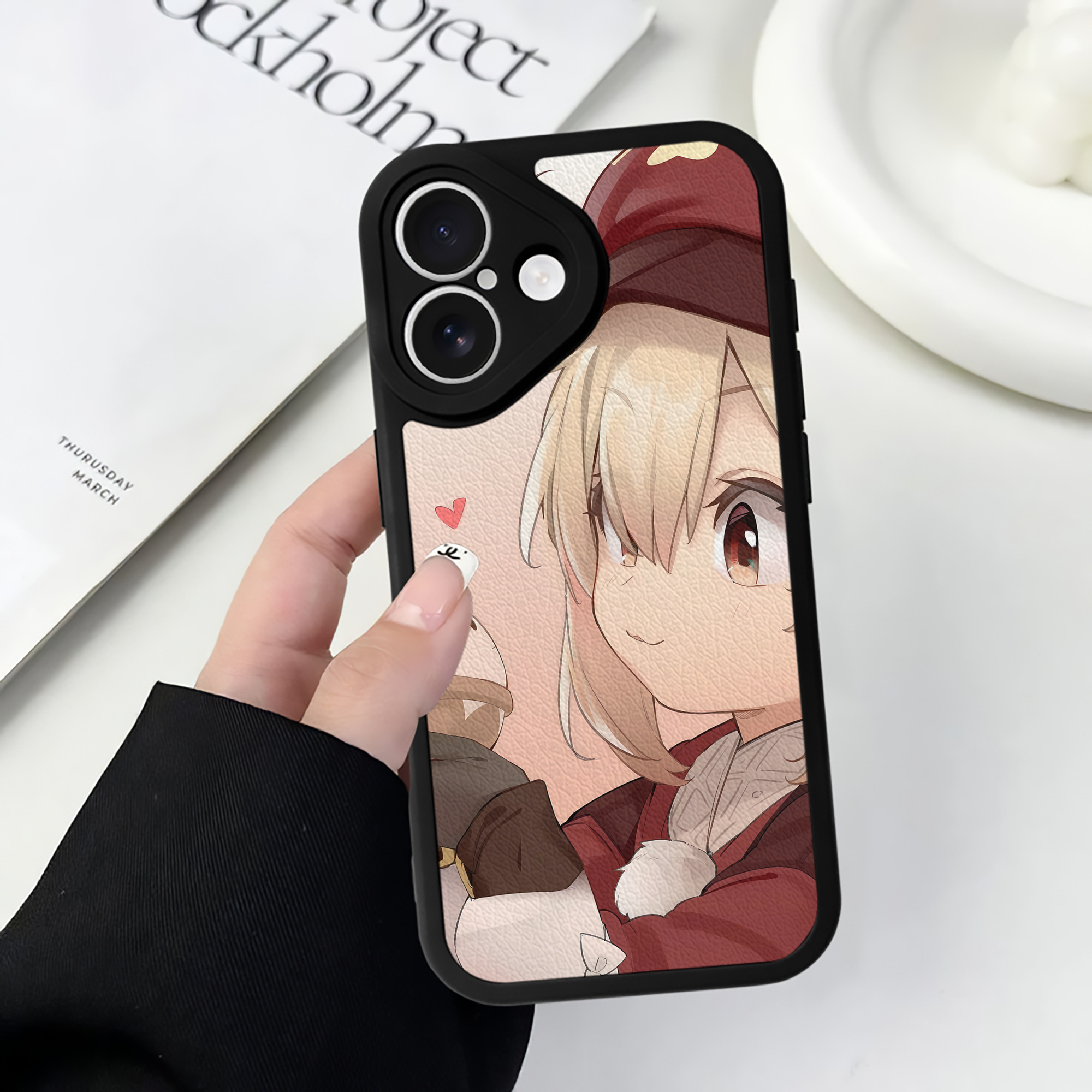 げんし神 genshin 【iPhone 16シリーズ対応】シリコンスマホケース（レザー調） 材質：シリコン
